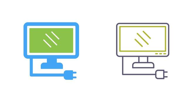 monitor de icono de vector