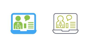 Online Job Interview Vector Icon