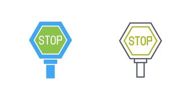 icono de vector de señal de stop