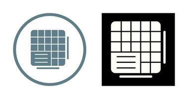 Table Data Vector Icon