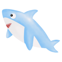bleu requin dans le mer png
