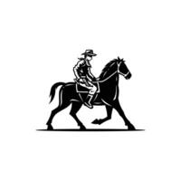 vaquero logo vector icono ilustración