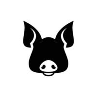 pig head logo vector icon illustration