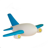 avião isolado. 3d Renderização png