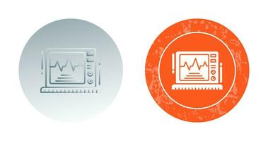 icono de vector de monitor de electrocardiograma