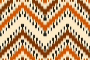 Fabric ethnic pattern art. Ikat seamless pattern in tribal. American, Mexican style. vector