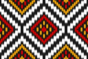 Fabric ethnic pattern art. Ikat seamless pattern in tribal. American, Mexican style. vector