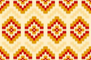 Fabric ethnic tribal pattern art. Ethnic ikat seamless pattern. American and Mexican style. vector