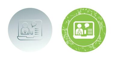 Online Job Interview Vector Icon
