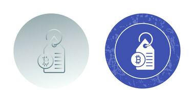 Bitcoin Label Tag Vector Icon