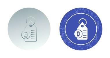 Bitcoin Label Tag Vector Icon