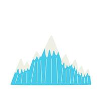 vector ilustración de Nevado montañas aislado en blanco antecedentes.