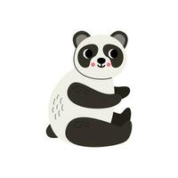 vector ilustración de linda grande panda aislado en blanco antecedentes.