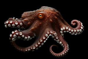 Common octopus Octopus vulgaris. Wildlife animal. Neural network AI generated photo