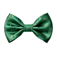 Realistic glossy green ribbon in high resolution for decoration Ai Generative png