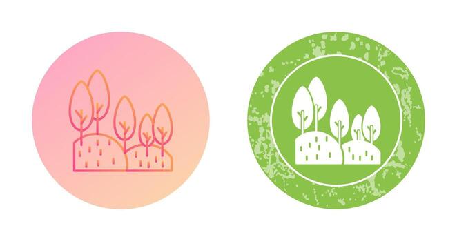 icono de vector de bosque