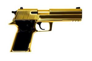 Desert Eagle gun on white background. Neural network AI generated photo