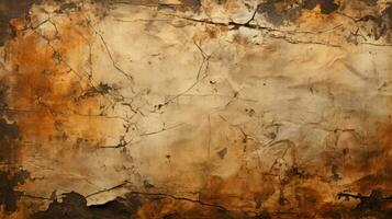 Torn vintage paper aged distressed sepia HD texture background Highly Detailed AI Generative photo