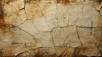 Torn vintage paper aged distressed sepia HD texture background Highly Detailed AI Generative photo