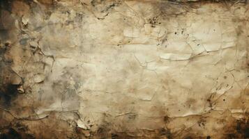 Torn vintage paper aged distressed sepia HD texture background Highly Detailed AI Generative photo