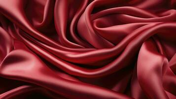 Soft fabric luxurious plush deep red velvet HD texture background Highly Detailed AI Generative photo