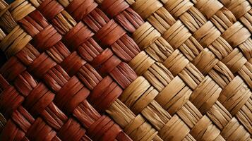 Woven basket rustic natural brown HD texture background Highly Detailed AI Generative photo