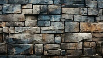 Stone wall rugged ancient gray architectural HD texture background Highly Detailed AI Generative photo