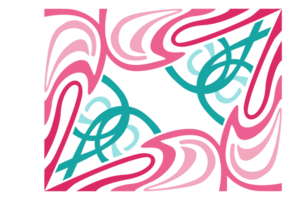 Line Art Ornament Border With Design With Transparent Background png