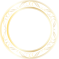 Dividers round gold frames for decoration, Transparent background png