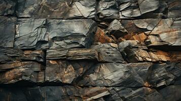 Rugged mountain rocks solid earthy HD texture background Highly Detailed AI Generative photo