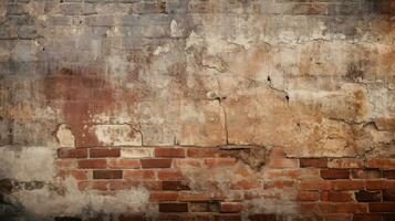 Weathered Brick Wall HD texture background Highly Detailed AI Generative photo