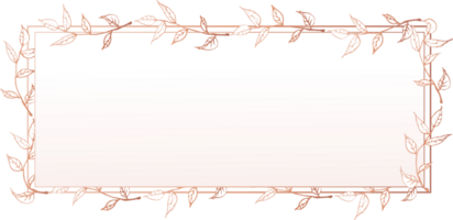 decoratief ronde roze goud bladeren kaders kaders voor decoratie, transparant achtergrond png