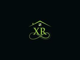 Minimalist Building Xr Logo Image, Real Estate Xr rx Logo Icon Vector