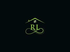 lujo edificio rl logo icono vector, minimalista rl real inmuebles logo diseño vector