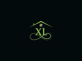 Minimalist Building Xl Logo Image, Real Estate Xl lx Logo Icon Vector