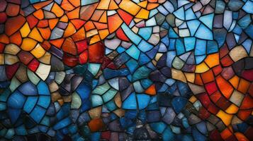 A colorful mosaic HD texture background Highly Detailed AI Generative photo