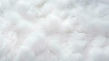 White fluffy soft wispy fibers densely packed together HD texture background Highly Detailed AI Generative photo