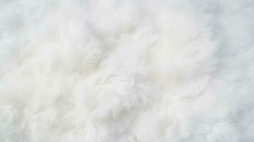 White fluffy soft wispy fibers densely packed together HD texture background Highly Detailed AI Generative photo