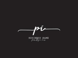 Stylish Pi Signature Logo, Modern PI Logo Letter Design For You vector