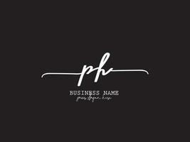 Stylish Ph Signature Logo, Modern PH Logo Letter Design For You vector