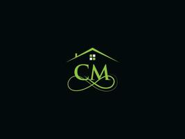 Real Estate Cm Logo Vector, Luxury CM Building  Logo For Business vector