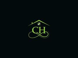 Real Estate Ch Logo Vector, Luxury CH Building  Logo For Business vector