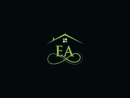 Minimalist Ea Real Estate Luxury Logo, Modern EA Logo Icon Design For Home vector