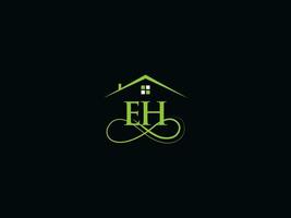 Minimalist Eh Real Estate Luxury Logo, Modern EH Logo Icon Design For Home vector