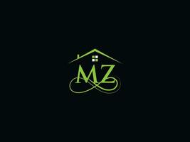 creativo mz edificio logo, moderno real inmuebles mz logo letra vector