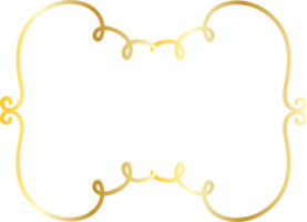 dekorativ guld calligraphic element för dekoration, handgjort illustration, transparent bakgrund png