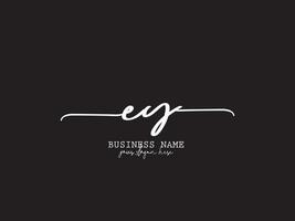Luxury Ey Signature Letter Logo, Modern Feminine EY Logo Icon Design vector