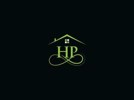 Typography Hp Building Logo, Initial HP Luxury Real Estate Logo For You vector