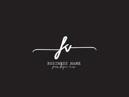 Feminine Typography Fv Logo Branding, Luxury FV Signature Letter Logo For Your Floral Shop vector