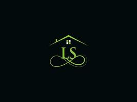 Abstract Ls Logo Building, Luxury LS Real Estate Letter Logo Icon vector